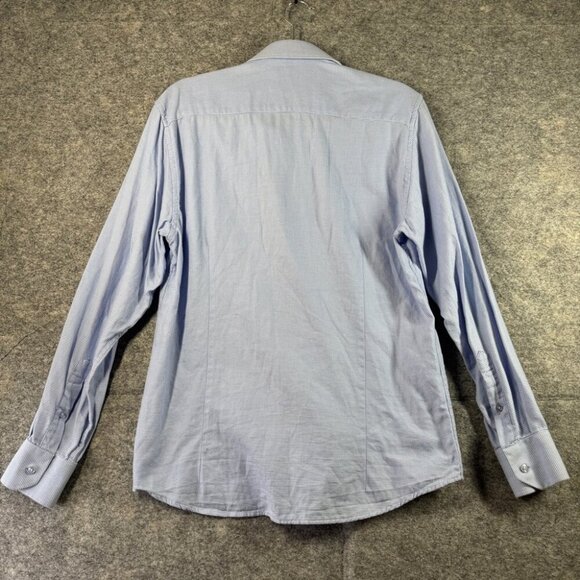 Horst Light Blue Long Sleeve Button Down Shirt 100% Cotton Size 16 - Picture 12 of 15